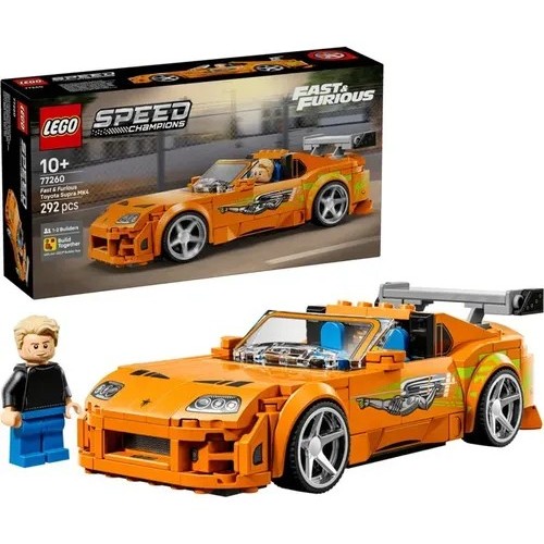 LEGO Speed Champions 77260 Toyota Supra MK4 292 Peças Fast & Furious Carro Esportivo de Velozes e Furiosos