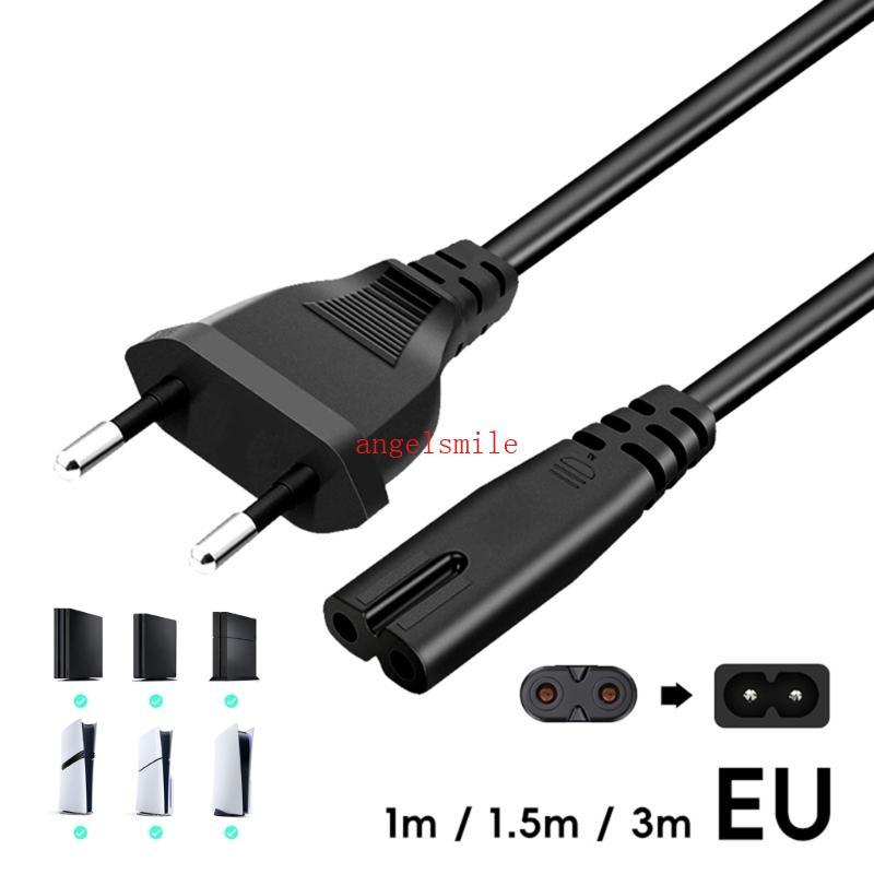2 Pin Prong Cable Europeu LED Light Supply PVC Para Consoles Jogos