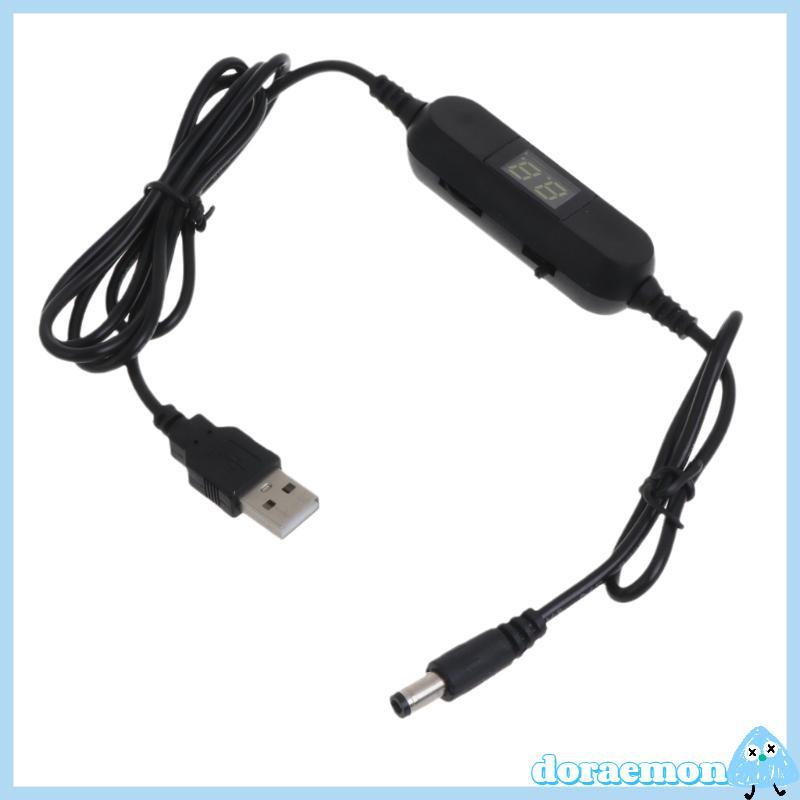DORA Universal USB Para 1 30V-12V 5 5x2 1mm Cabo De Alimentação Com display De Tensões De Saída Rádio LED Light Toy