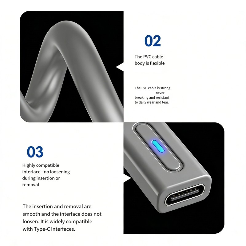 zzz Blue Light Type C Para Cabo Adaptador WiiU 12 Cm Curto Tipo De Alimentação Que Economiza Espaço