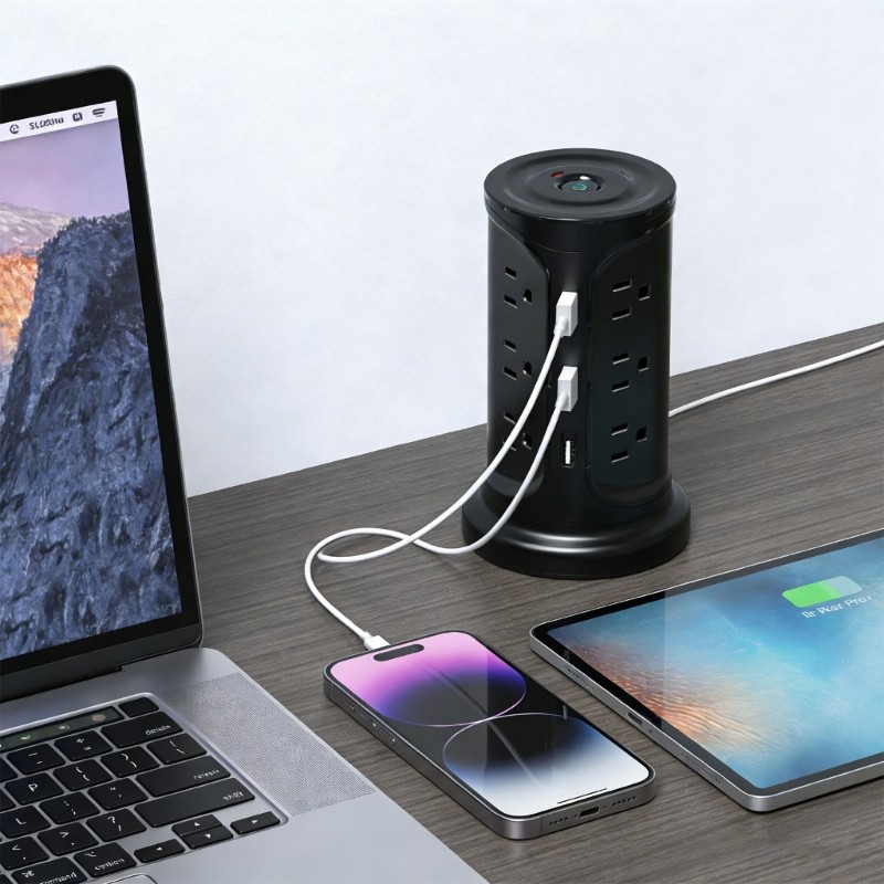 Met Light Charging Stand Com Muitas Tomadas E Estações De Carregamento USB