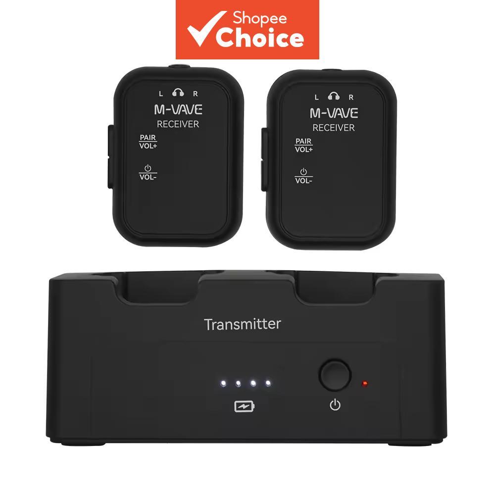 M-VAVE WP-12 One a Two 24bit/48KH Sistema de Transmissão de Retorno de Ouvido Sem Fio Transmissor Receptor Com