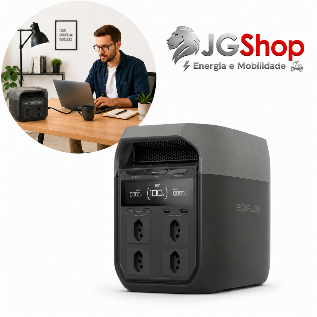 Ecoflow Delta 3 1800w 1024wh - 220v - Estação De Energia Portátil Gerador Solar Nobreak Ups 10ms