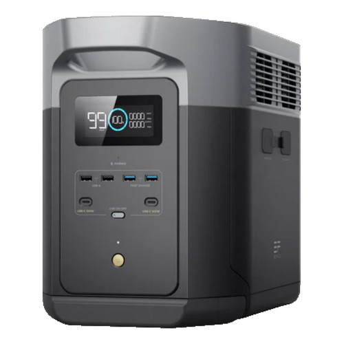 Ecoflow Delta 2 Max Estação De Energia Portátil Gerador Solar 2400w X-boost 3400w Capacidade 2048wh Tomada Us 110v