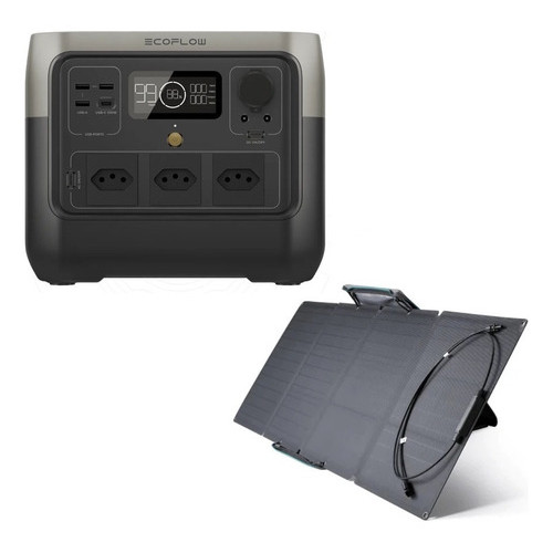 Gerador Portatil River2 Pro 768wh + Painel Solar 160w 127vbr