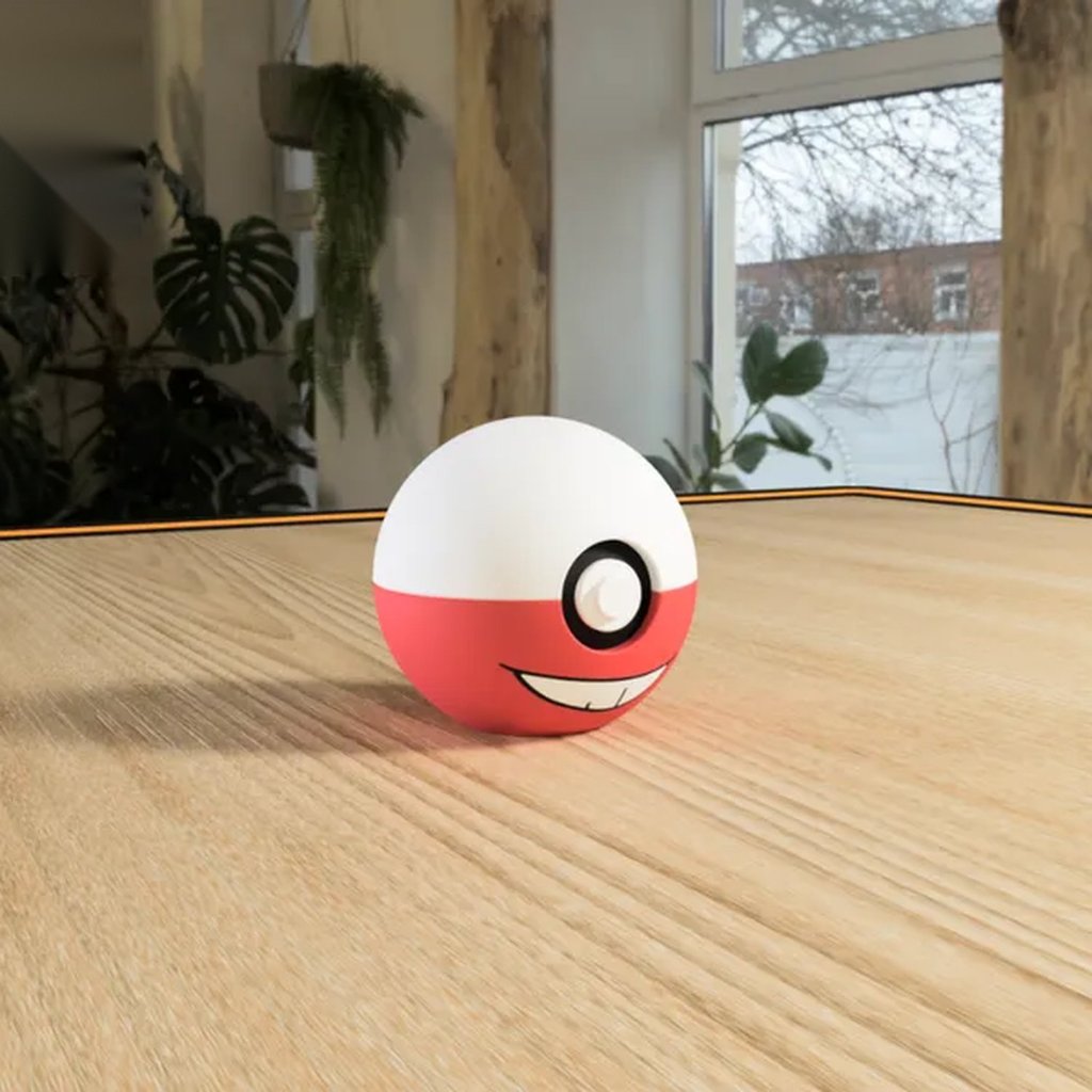 Pokébola Pokémon Electrode - Impressão 3D Colecionável Geek Premium