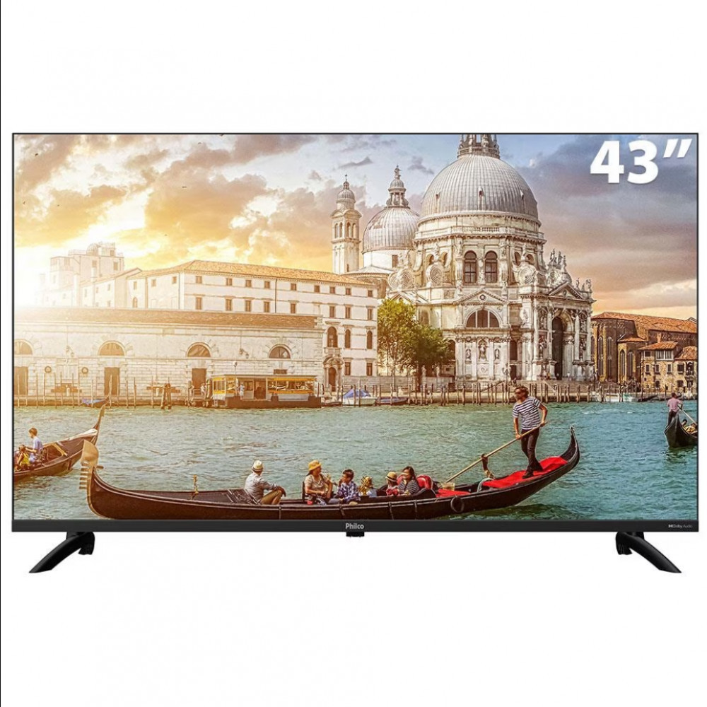 Smart TV LED 43 Pol Full HD Android TV Dolby Áudio HDR Chromecast Built In Processador Quad-core Philco