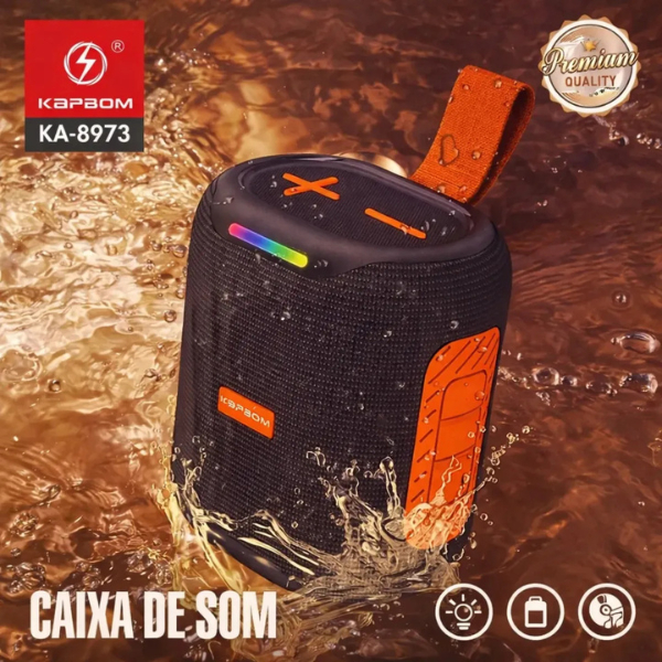 Caixa De Som Bluetooth 50w Tws+Rgb Resistente A Água Portatil