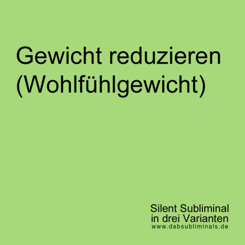 Gewicht reduzieren (Wohlfühlgewicht)