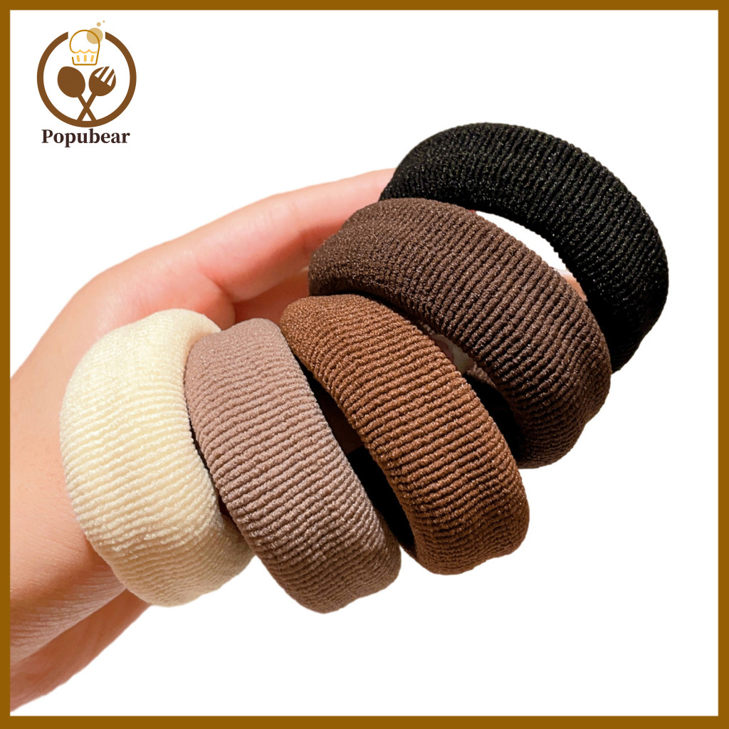 Thickened Rubber Band Hair Tie Styling 5pcs Women Ties Adjustable Elastic No Scalp Irritation Bands Soft Stretchy Holder