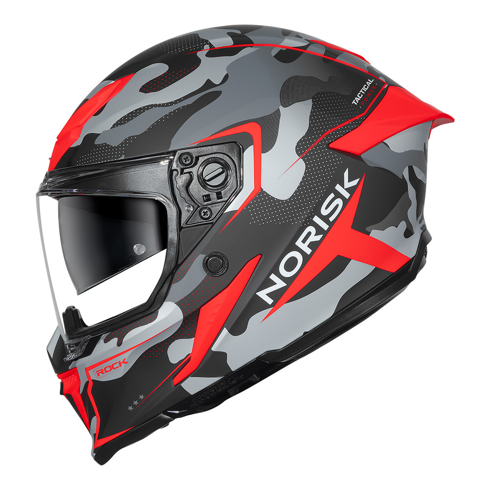 Capacete Norisk Rock Tactical Preto e Vermelho