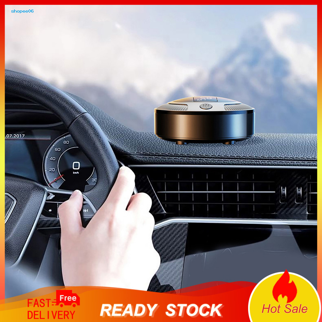 Car Air Care Purifier with Digital Display Negative Ion Ozone Generator Rechargeable 2000mah Vehicle Cleaner for Smoke O