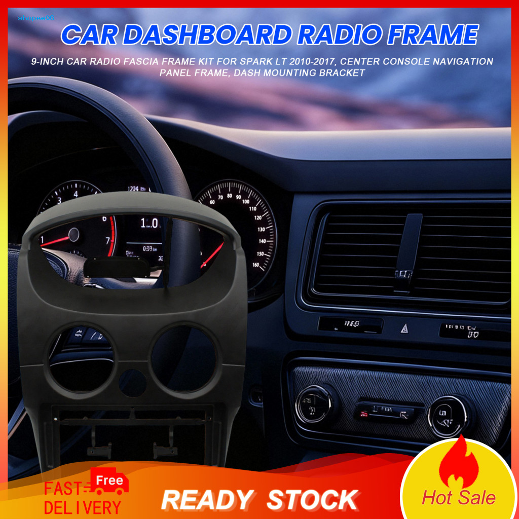 9 Inch Head Unit Bezel Car Dashboard Radio Frame 9-inch Fascia Kit for Chevrolet Spark Lt 2010-2017 Console Navigation P