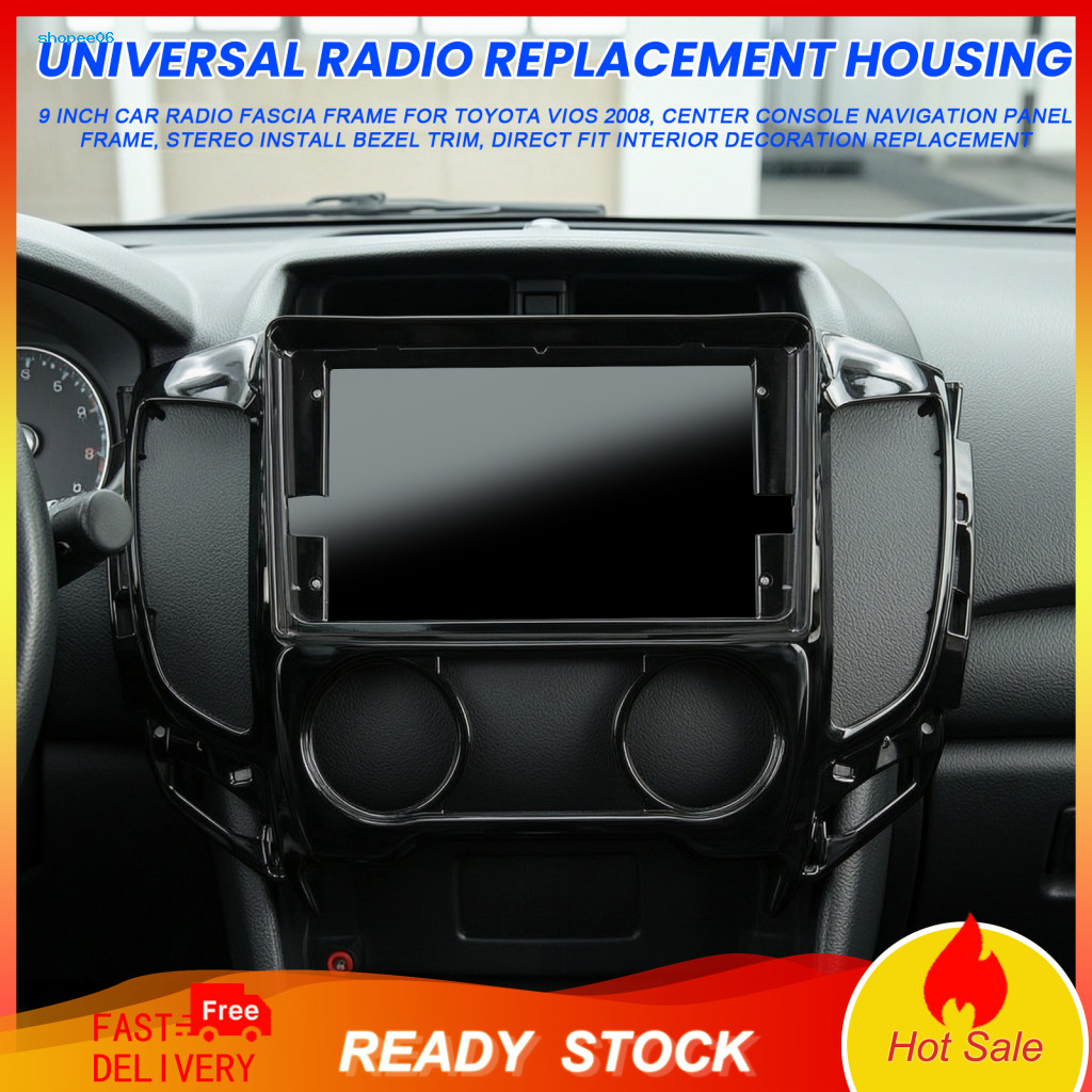 Aftermarket Head Unit Bezel Replacement Trim Panel 9 Inch Car Radio Fascia Frame for Mitsubishi Triton 2015-2020 Navigat