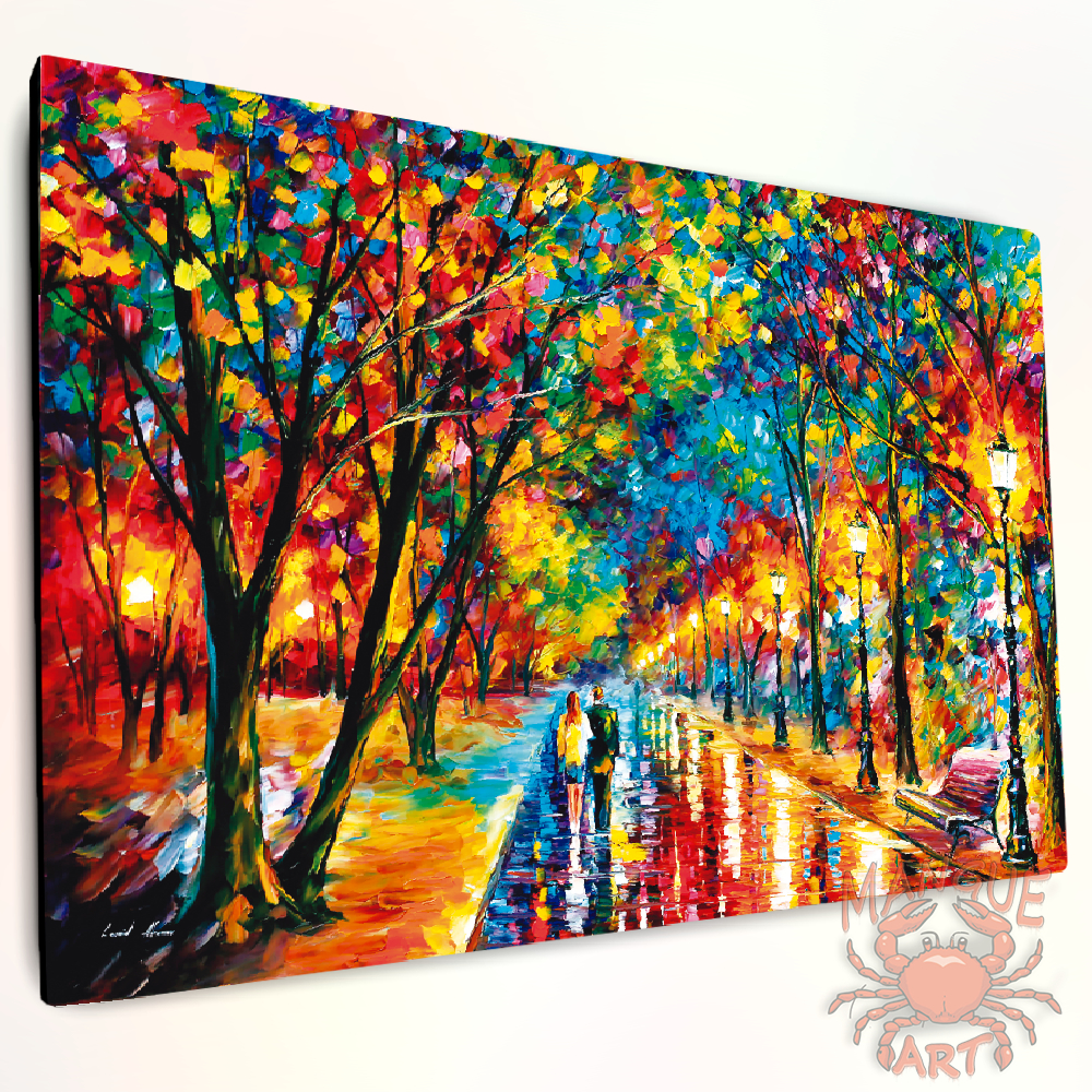 Quadro decorativo releitura de Leonid Afemov Dream come true art. arte moderna em tela acetinada.