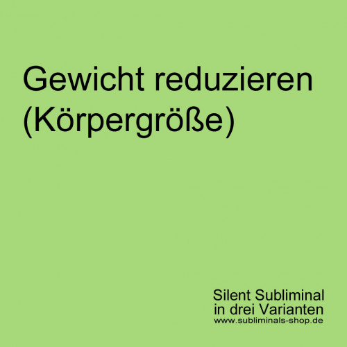 Gewicht reduzieren (Körpergröße)
