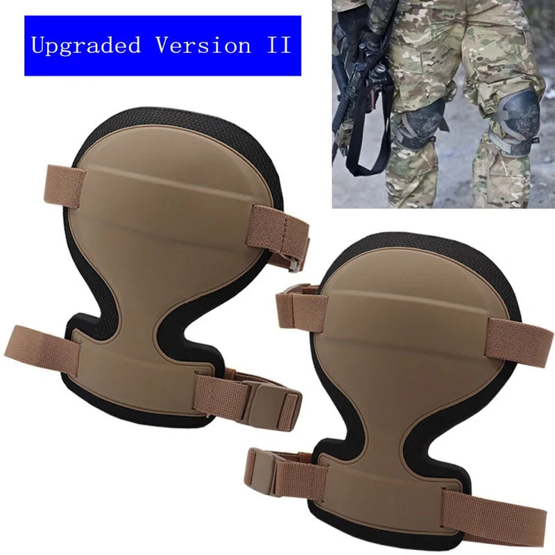 Versão Atualizada II Tático Estilo Arco Treinamento Joelheiras Combate Esporte Ao Ar Livre Caminhadas Airsoft Caça Joelh
