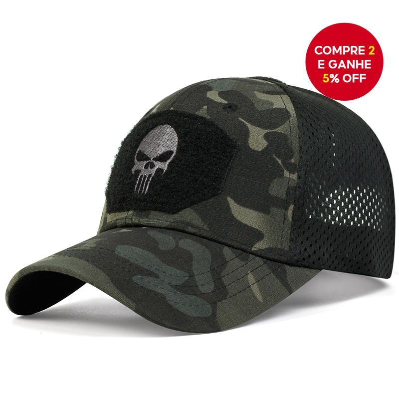 Novo Boné de Beisebol com Caveira e Camuflagem para Homens - Pesca ao Ar Livre, Airsoft, Tático, Caminhada, Chapéu