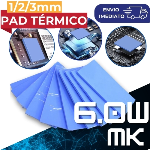 Thermal Pad Térmico 1/2/3mm Para PS4, PS3, PS2, PS1, XBOX, Processador, Memória RAM, Placa de Vídeo