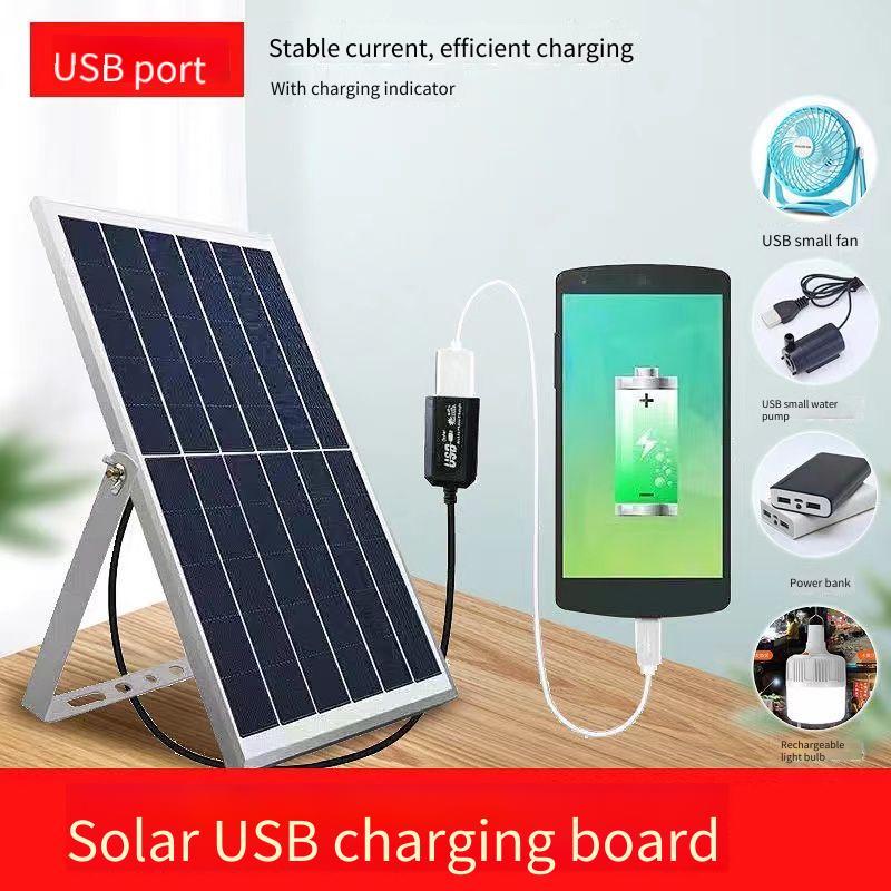 Novo painel de carregamento Solar do telefone móvel 5V ao ar livre Multi-função com regulador de tensão Interface USB ca