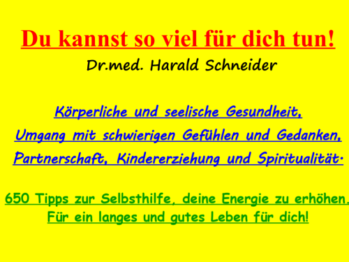 Du kannst so viel für dich tun!