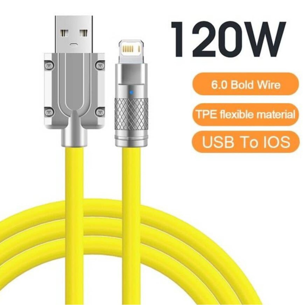 120W 6A Cabo De Carga Super Rápida Tipo C/ IPhone/ V8 Silicone Líquido Usb Micro SJX-616