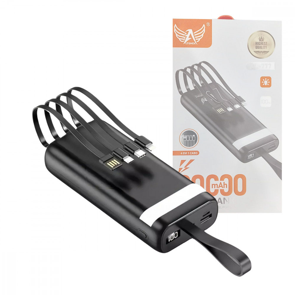 Power Bank 20000mAh 4x USB - Carregador Ultra Rápido