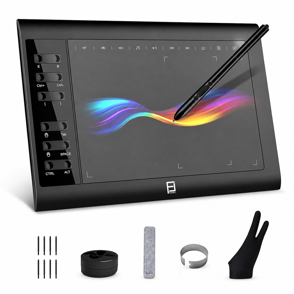 Caneta Touch com Tablet Gráfico 10x6 e 22 Teclas Profissional