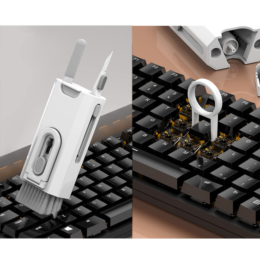 Kit Escovas Limpeza Teclado Fone Equipamento Remove Sujeira Tablet Botões Celular Notebook Cantos Touch Achadinhos