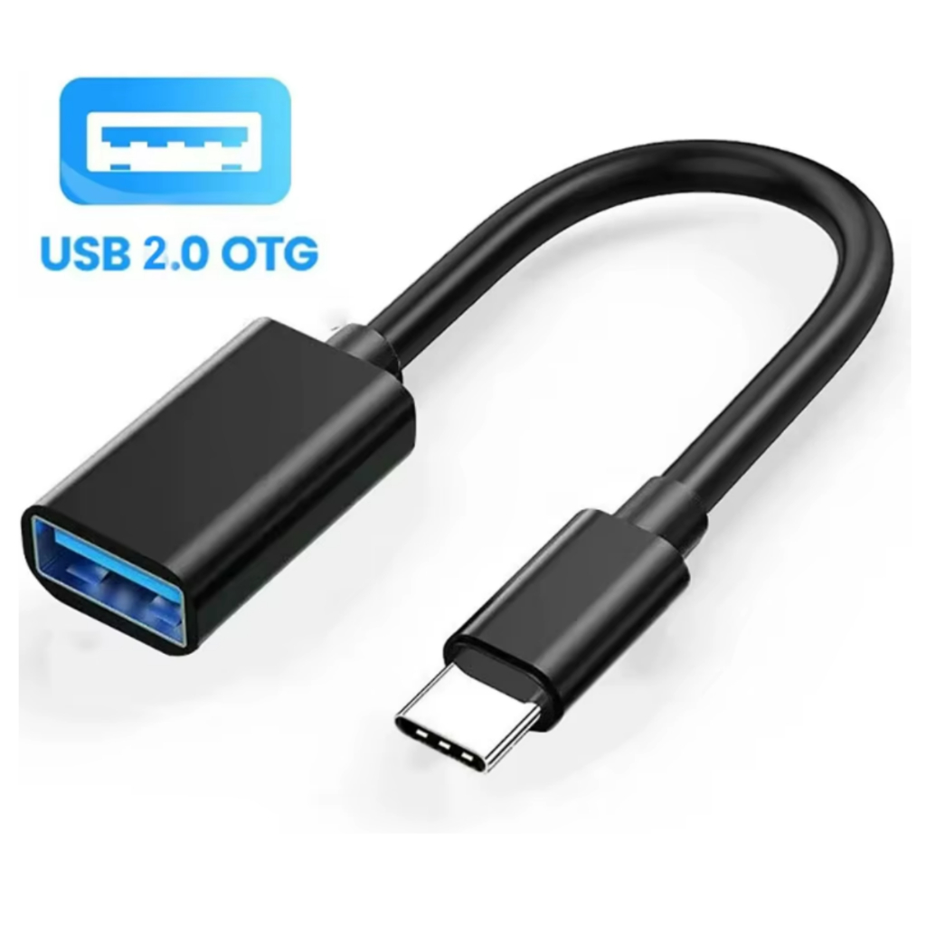 Adaptador USB-C para USB 2.0 OTG | Cabo Tipo C Macho para USB Fêmea | Compatível com Celular, Tablet, Notebook, MacBook