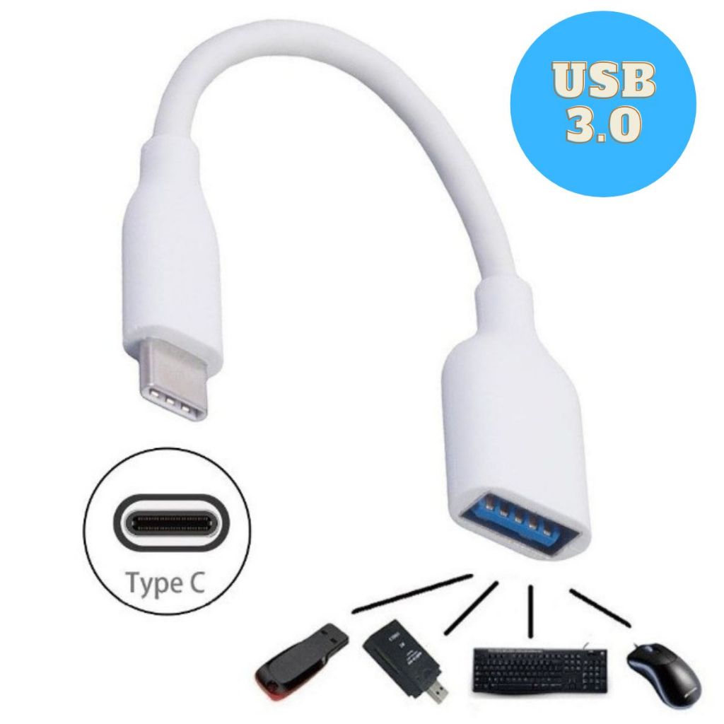 Cabo Adaptador Tipo-C 3.0 USB-C Femea Otg Para Pendrive Celular Tablet Mouse Macbook