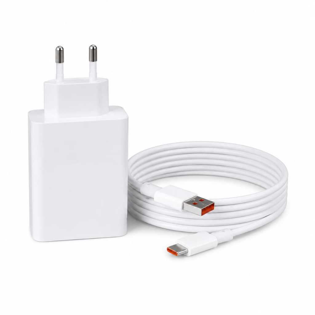 Carregador de Celular 120W Turbo Fast Charging USB Tipo-C com Cabo