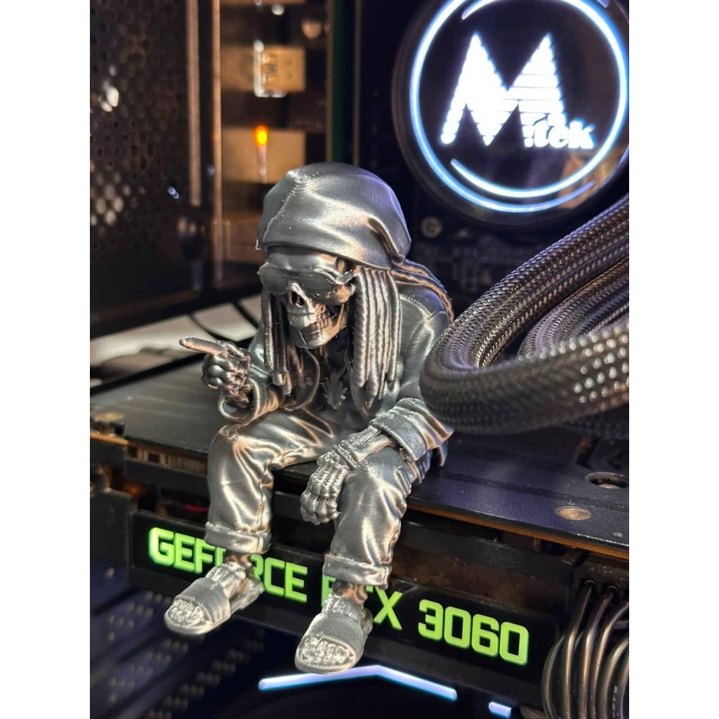 Suporte Para Gpu Caveira Bob Marley Mcreativos3d
