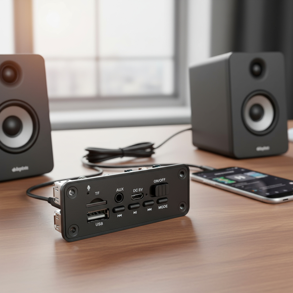 Módulo Bluetooth 5.0 MP3 3.7-5V 6W Amplificador com USB TF FM e Jack 3.5mm para alto-falante de carro
