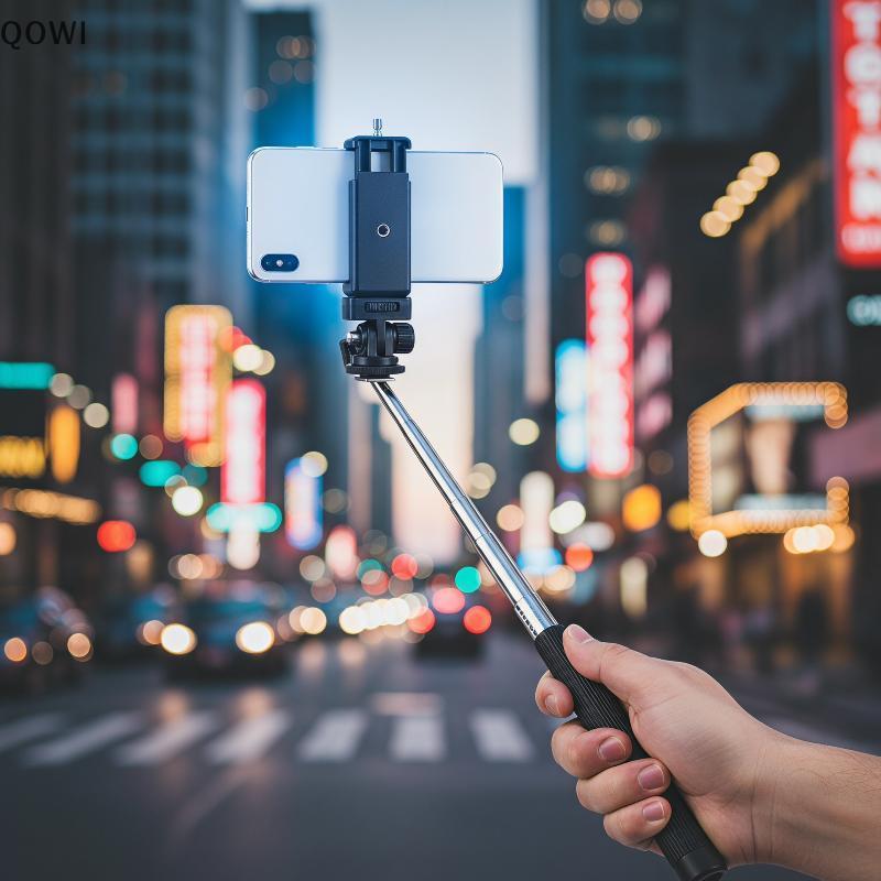 qo Qui Mount Hot Shoe Phone Clip Universal Holder Braet Com 1/4'Parafuso Tripé Para Vlog Live Broadcast br