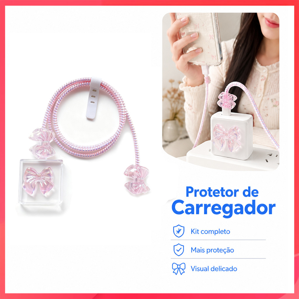 Carregador portátil caso protetor de carga rápida Plug cabo de dados enrolamento armazenamento resistente a riscos caso