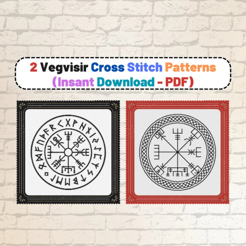 Two Beautiful Vegvisir Cross Stitch Patterns