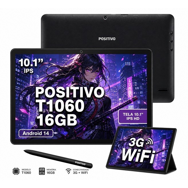 Tablet com chip Positivo T1060 10 polegadas 16GB SEMINOVO