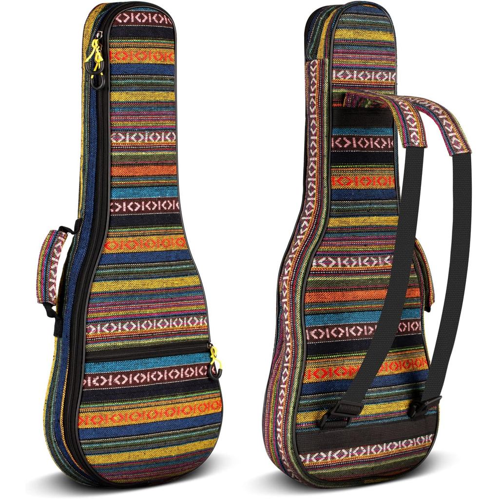 CAHAYA Ukulele Bag Soprano Ukulele Case 21 Inch Soft 0.35 Inch Thick Padded with Adjustable Straps