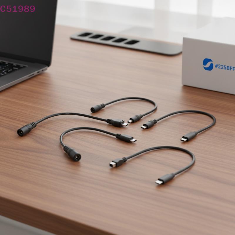 [kaan] Cabo De Transferência De Energia DC 5.5x2.1mm Fêmea Para Type C Micro Mini USB Macho Plug Dispositivos De Áudio P