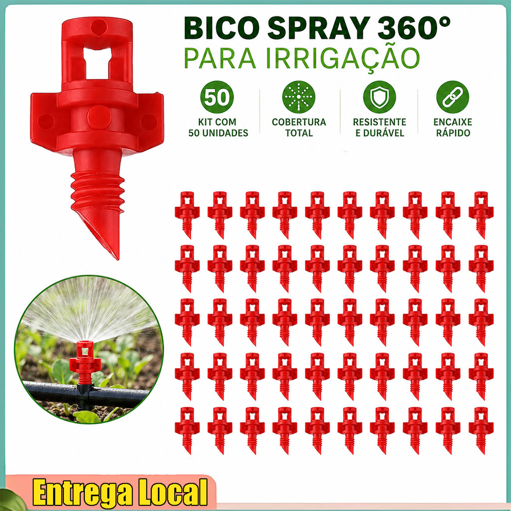 Plug-In Tipo 360° Micro Spray 50 jardim vegetal pátio planta verde saída uniforme irrigação Sprinkler