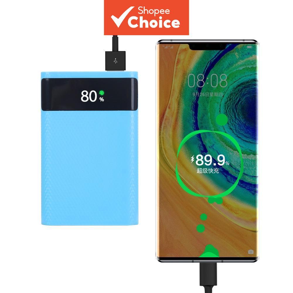 Caso De Carregamento De Bateria 18650 Rápido USB Type C Portátil Power Bank Shell Para iPhone Xiaomi