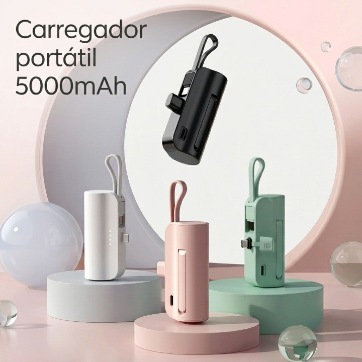 Mini Power Bank Portátil USB Carregador Para Celular iPhone Samsung Xiaomi Maquinas