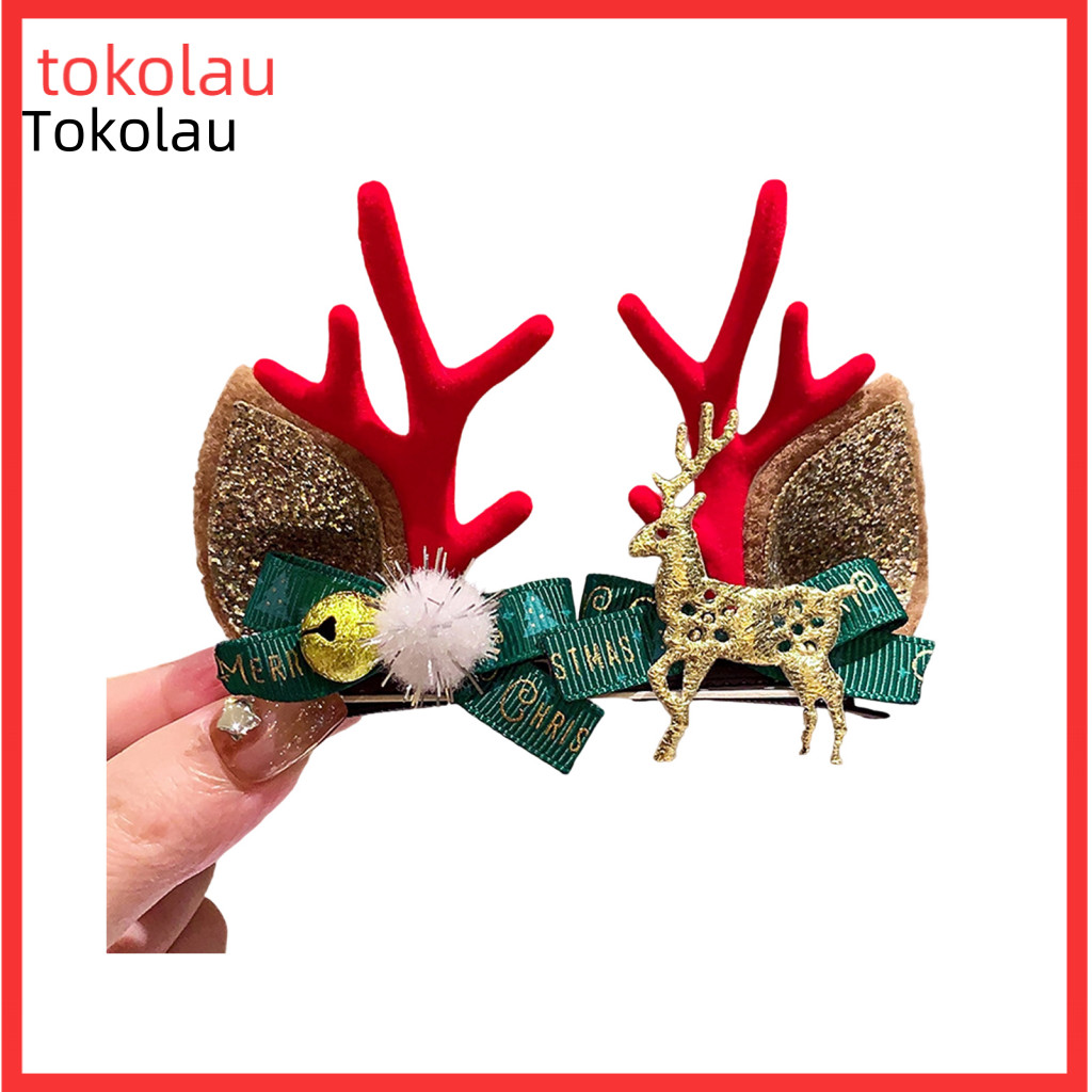 Christmas Gift Box Hair Accessory Accessories 1 Pair Hairpins Festive Clips Reindeer Snowman Santa Claus Tree Plush for