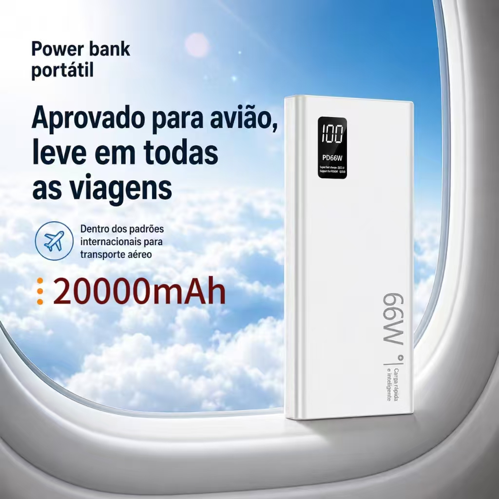 Power Bank 66W Huawei SuperCharge 20000mAh - Carregador Portátil