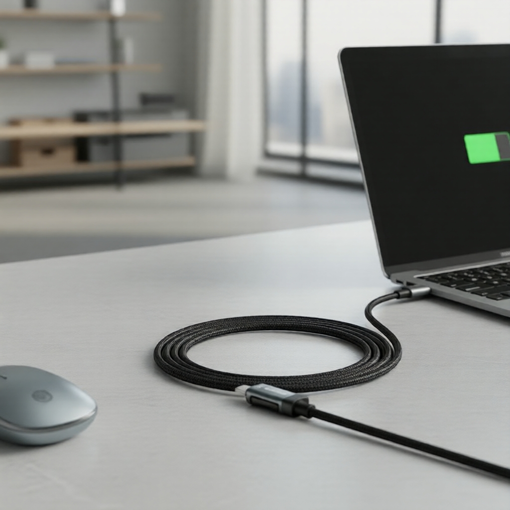 Cabo de Carga Rápida USB-C para USB-C 240W 100W PD Compatível com MacBook Pro e iPhone 15 Pro Max
