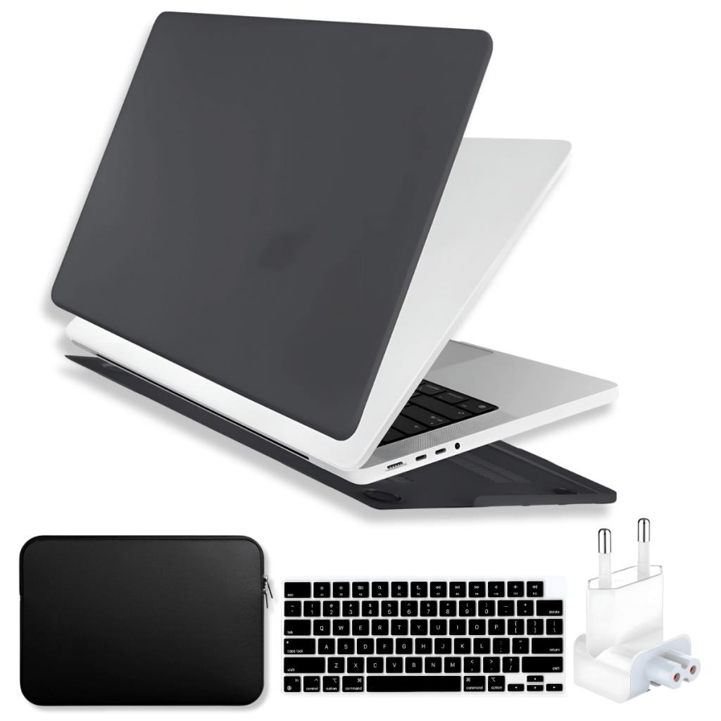 Kit SkinCase Capa Para MacBook Pro 14 M3 M2 M1 2021/2024 Protetor Teclado + Bag + Plug