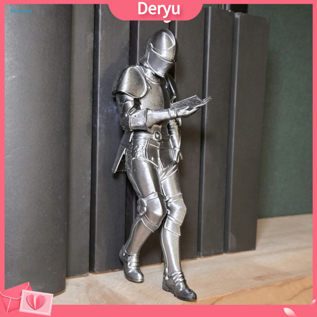 Knight Statue Small Sculpture Bookshelf Decor Fantasy Library Figurine for Book Lovers Unique Home Office Ornament Perfe