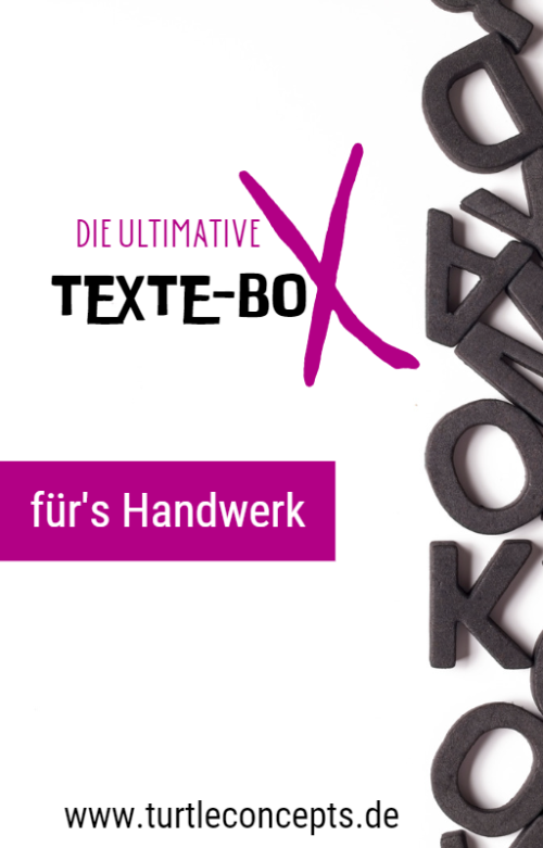 Die ultimative Texte-Box fürs Handwerk