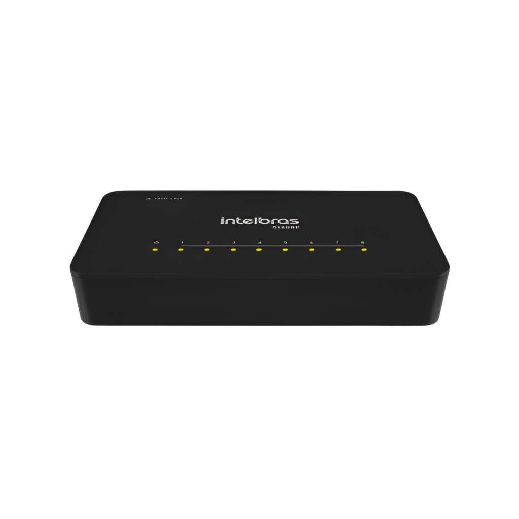 Switch 8 portas Intelbras Fast Ethernet 10/100 Mbps PLUG & PLAY S1108F intelbras